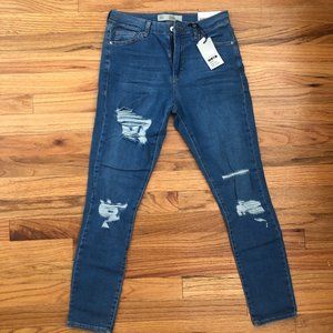 Topshop Moto Leigh Super Soft Ankle Grazer Jeans